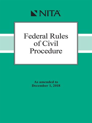 cover image of Federal Rules of Civil Procedure